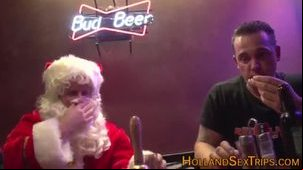 Real hooker fucks santa